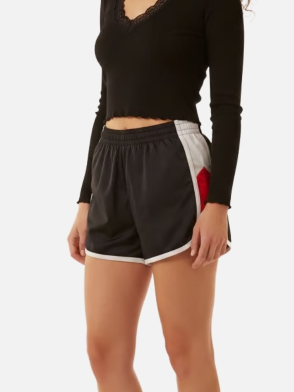 Black Athletic Retro-Style Women’s Shorts